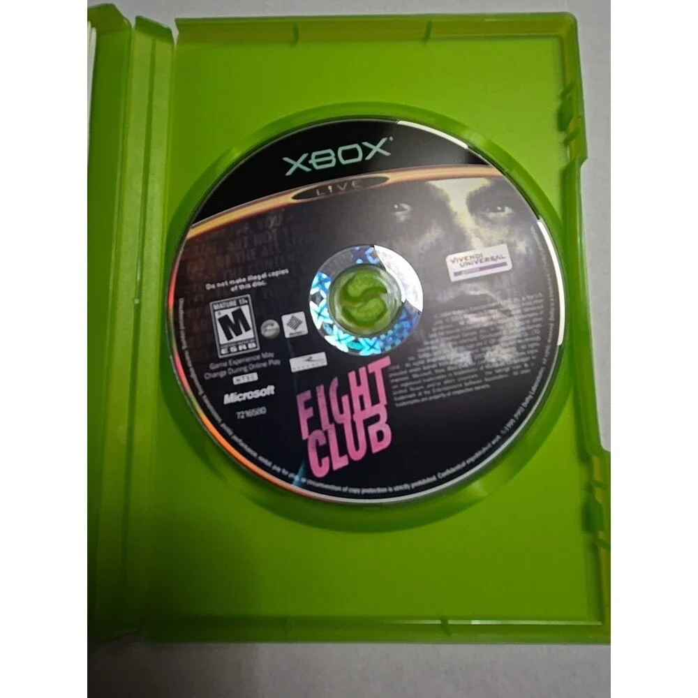 Fight Club (Microsoft Xbox, 2004) CIB Complete w/Manual Case CIB *EUC